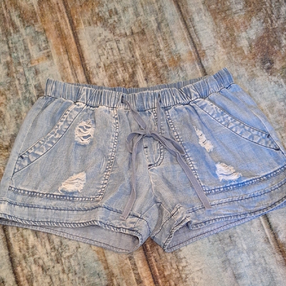 Casual Light Blue Distressed Jean Shorts. Excellent Condition Size XS
